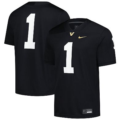 Men's Nike #1 Black Vanderbilt Commodores Untouchable Replica Game Jersey