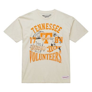 Men's Mitchell & Ness Cream Tennessee Volunteers Heritage Scholar T-Shirt