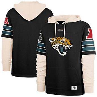 Men's '47 Black Jacksonville Jaguars Split Zone Cornerback Duo Hoodie