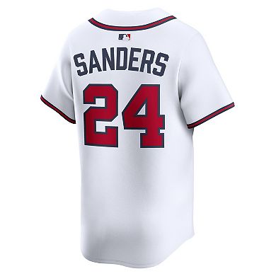 Men's Nike Deion Sanders White Atlanta Braves Limited Player Jersey