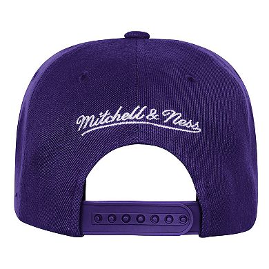 Youth Mitchell & Ness Purple Los Angeles Lakers 50th Anniversary Duo Front Snapback Hat