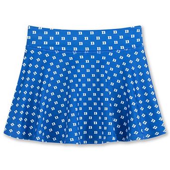 Girls Youth ZooZatz Royal Duke Blue Devils All-Over Print Tennis Skort