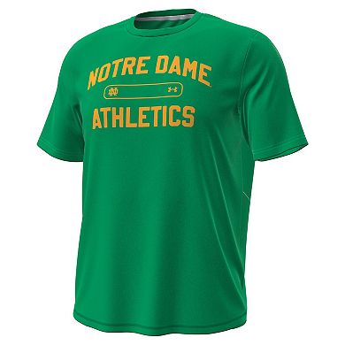 Men's Under Armour Green Notre Dame Fighting Irish Sideline Knockout T-Shirt