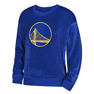 Youth Girls Outerstuff Royal Golden State Warriors Step Back Crewneck Sweatshirt