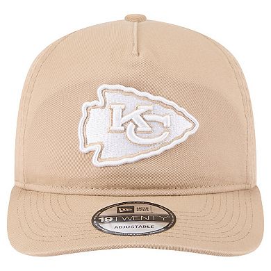 Men's New Era Tan Kansas City Chiefs Cam 19TWENTY Adjustable Hat