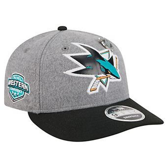 Men's New Era Gray/Black San Jose Sharks Wool Pin Low Profile 9FIFTY Snapback Hat