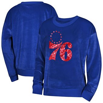 Youth Girls Outerstuff Royal Philadelphia 76ers Step Back Crewneck Sweatshirt
