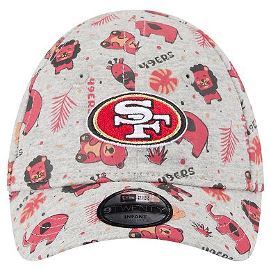 Infant New Era Gray San Francisco 49ers Animal 9TWENTY Adjustable Hat