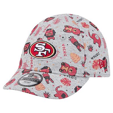 Infant New Era Gray San Francisco 49ers Animal 9TWENTY Adjustable Hat