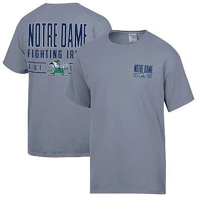 Men's ComfortWash Gray Notre Dame Fighting Irish Big Name T-Shirt