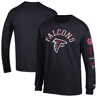 Men's Champion Black Atlanta Falcons Seal Long Sleeve T-Shirt