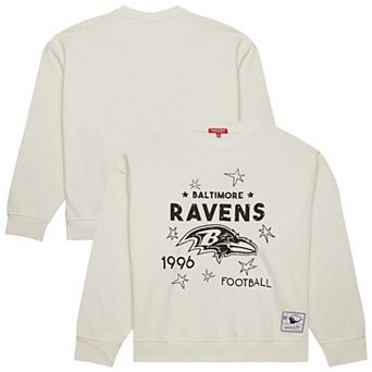 Women's Mitchell & Ness Cream Baltimore Ravens Plus Size Shooting Star Sweatshirt