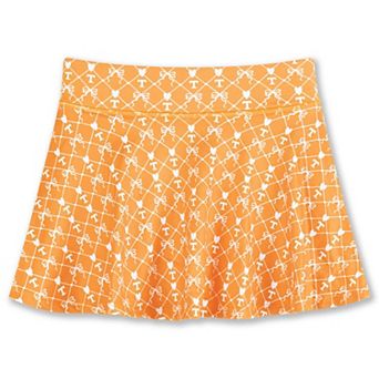 Girls Youth ZooZatz Tennessee Orange Tennessee Volunteers All-Over Print Bow Team Logo Skort