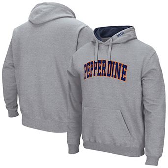 Men's Colosseum Heather Gray Pepperdine Waves Isle Hoodie