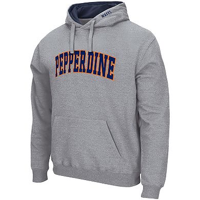 Men's Colosseum Heather Gray Pepperdine Waves Isle Hoodie