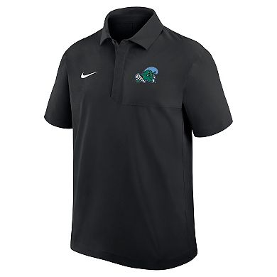 Men's Nike Black Tulane Green Wave 2025 Sideline Polo