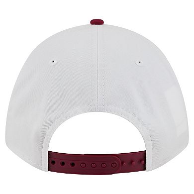 Men's New Era White/Crimson Washington State Cougars Arch Two-Tone Rope 9FORTY A-Frame M-Crown Adjustable Hat