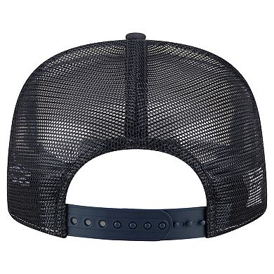 Men's New Era Cream/Navy Houston Texans Cutout A-Frame 9FIFTY Snapback Hat