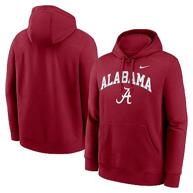 Men's Nike Crimson Alabama Crimson Tide Club Fleece Arch Pullover Hoodie