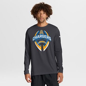 Men's Nike Anthracite Los Angeles Chargers Primetime Legend Icon Performance Long Sleeve T-Shirt