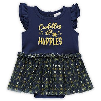 Girls Infant ZooZatz Navy Notre Dame Fighting Irish Bodysuit Dress