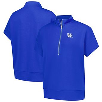 Women's ZooZatz Royal Kentucky Wildcats Tri-Blend Quarter-Zip Flowy Top
