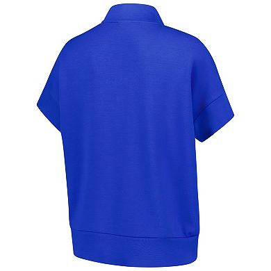 Women's ZooZatz Royal Kentucky Wildcats Tri-Blend Quarter-Zip Flowy Top