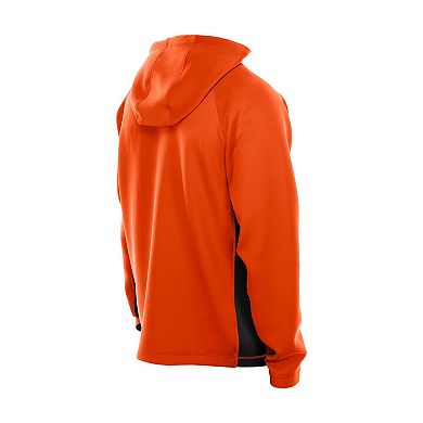 Men's New Era Orange Cincinnati Bengals Combine Authentic Raglan Scuba Full-Zip Hoodie