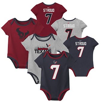 Newborn & Infant Nike C.J. Stroud Houston Texans Name & Number 3-Pack Bodysuit Set