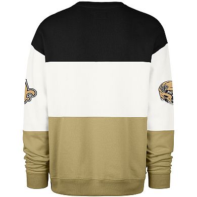 Men's '47 Black/Gold New Orleans Saints Breeze Maximalist Sweatshirt