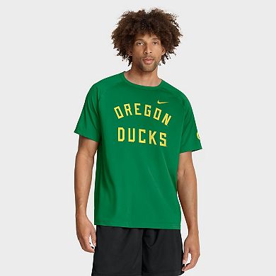 Men's Nike Green Oregon Ducks Premium Performance Ready Raglan Dri-FIT T-Shirt