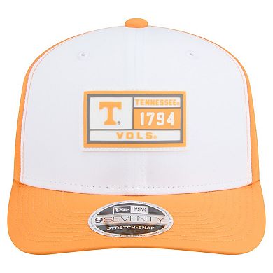 Men's New Era White/Tennessee Orange Tennessee Volunteers Perforated Patched 9SEVENTY Adjustable Hat