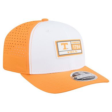 Men's New Era White/Tennessee Orange Tennessee Volunteers Perforated Patched 9SEVENTY Adjustable Hat