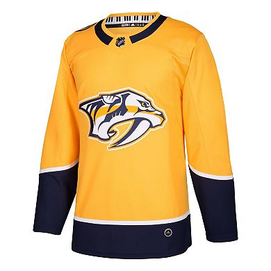 Men's adidas Gold Nashville Predators Home Authentic Blank Jersey