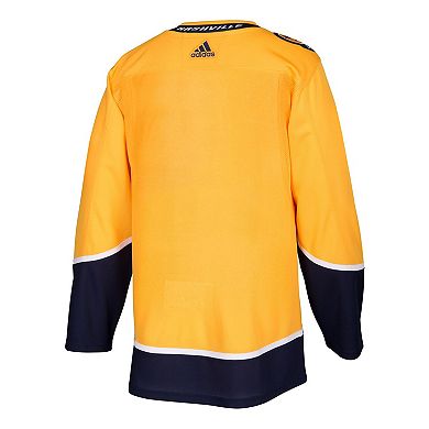 Men's adidas Gold Nashville Predators Home Authentic Blank Jersey
