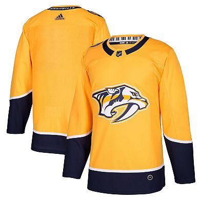 Men's adidas Gold Nashville Predators Home Authentic Blank Jersey