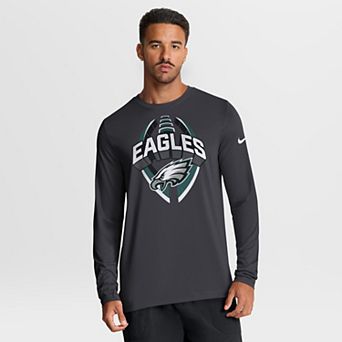 Men's Nike Anthracite Philadelphia Eagles Primetime Legend Icon Performance Long Sleeve T-Shirt