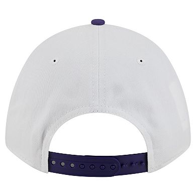 Men's New Era White/Purple Kansas State Wildcats Arch Two-Tone Rope 9FORTY A-Frame M-Crown Adjustable Hat