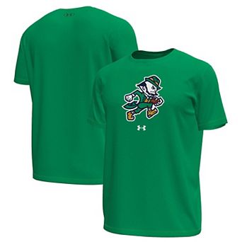 Men's Under Armour Kelly Green Notre Dame Fighting Irish Sporting Leprechaun Tech Stretch T-Shirt