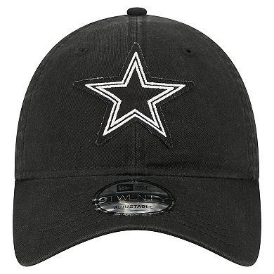 Men's New Era Black Dallas Cowboys Stamp 9TWENTY Adjustable Hat