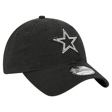 Men's New Era Black Dallas Cowboys Stamp 9TWENTY Adjustable Hat