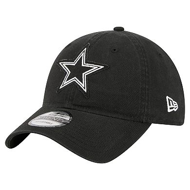Men's New Era Black Dallas Cowboys Stamp 9TWENTY Adjustable Hat