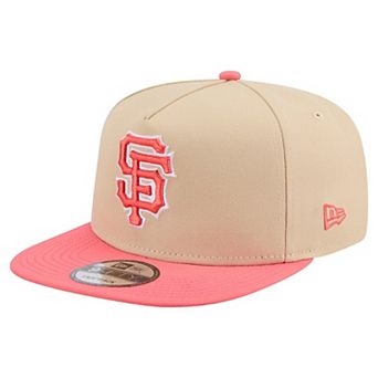 Men's New Era Light Beige/Coral San Francisco Giants Color Pack A-Frame 9FIFTY Snapback Hat