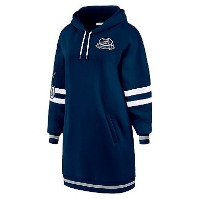 Women's WEAR by Erin Andrews Navy Dallas Cowboys Hoodie Dress
