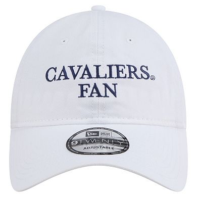 Men's New Era White Virginia Cavaliers Fan 9TWENTY Adjustable Hat