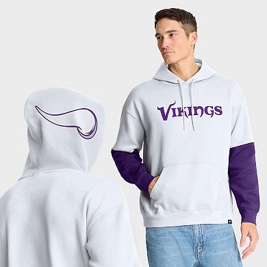 Men's Fanatics White Minnesota Vikings Helmet Alt Pullover Hoodie