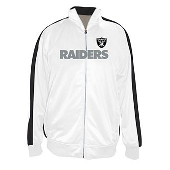Men's Fanatics White Las Vegas Raiders Big & Tall Tricot Full-Zip Track Jacket