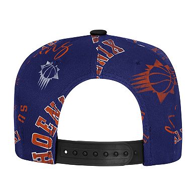 Youth Outerstuff Purple Phoenix Suns Street Hooper Allover Print Snapback Hat