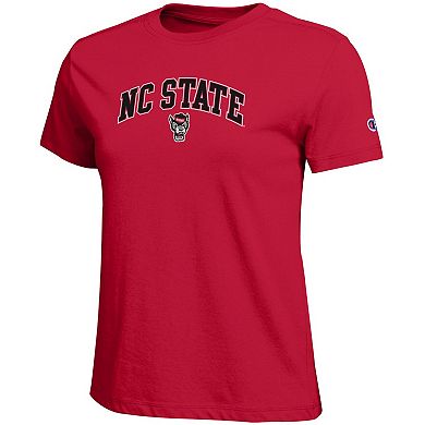 Women's Champion Red NC State Wolfpack Arched Over Logo T-Shirt