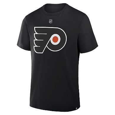Men's Fanatics Travis Konecny Black Philadelphia Flyers Authentic Stack Name & Number T-Shirt